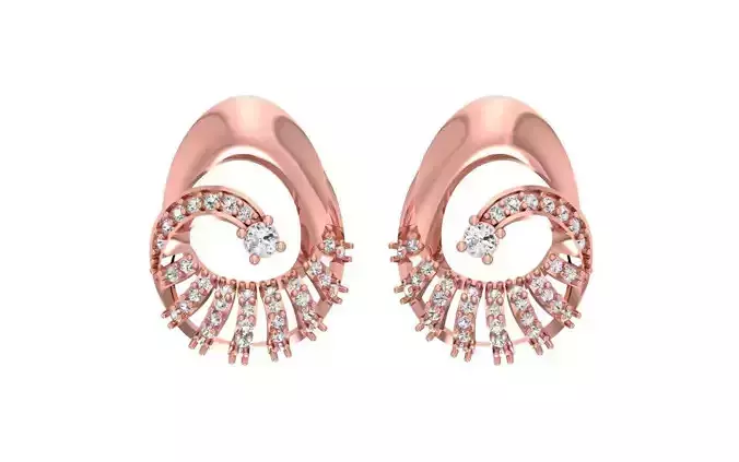 Women Earrings 3dm STL OBJ FBX Renders Details