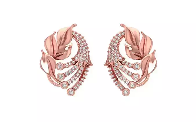 Women Earrings 3dm STL OBJ FBX Renders Details