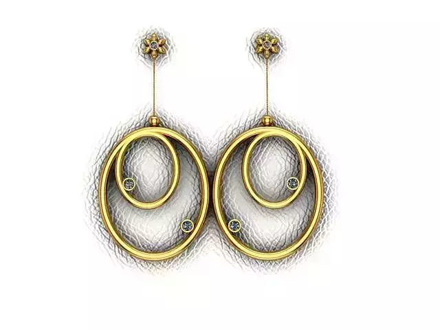 Oval earring