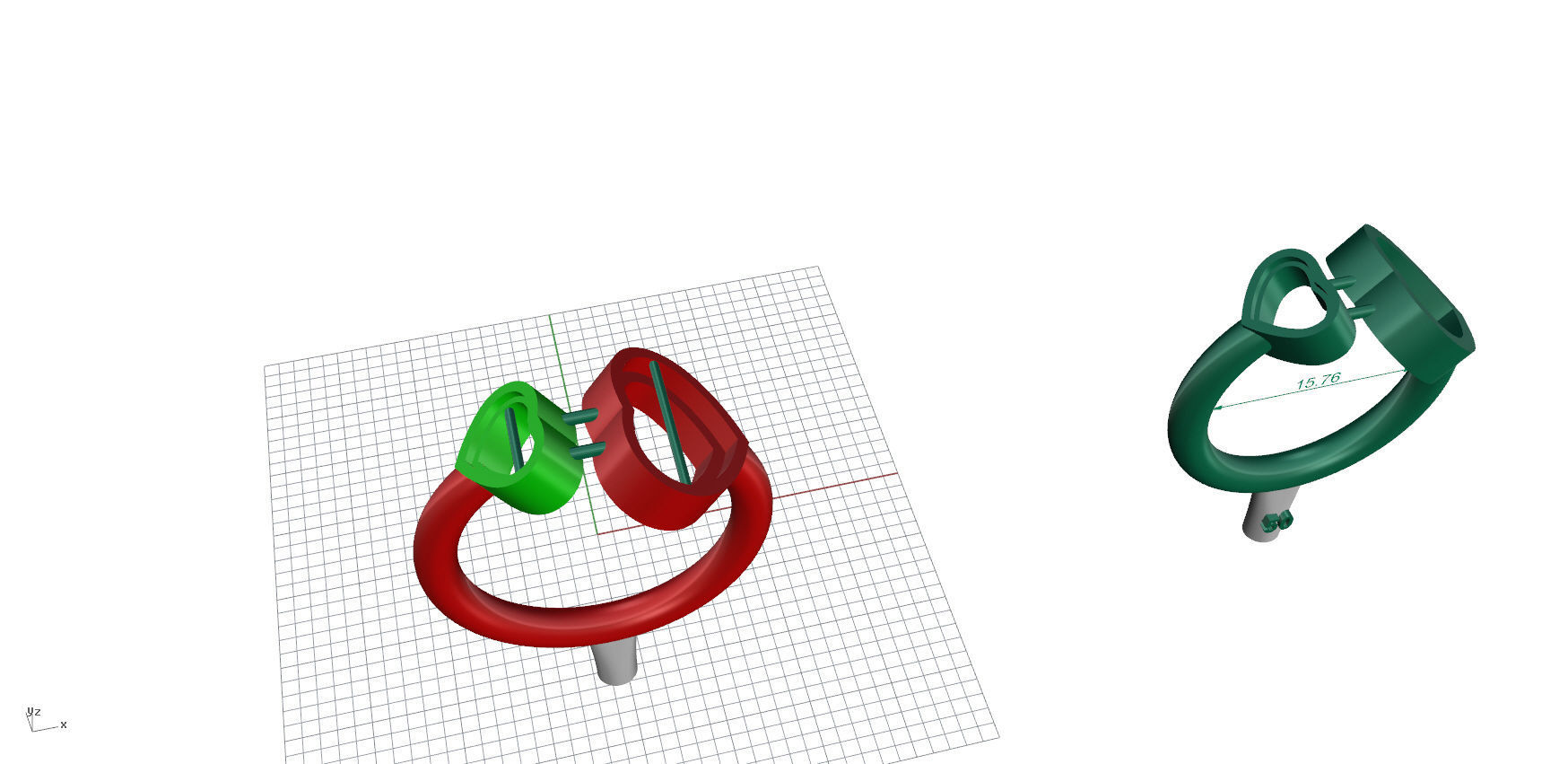 Heart Ring  3D print model_6