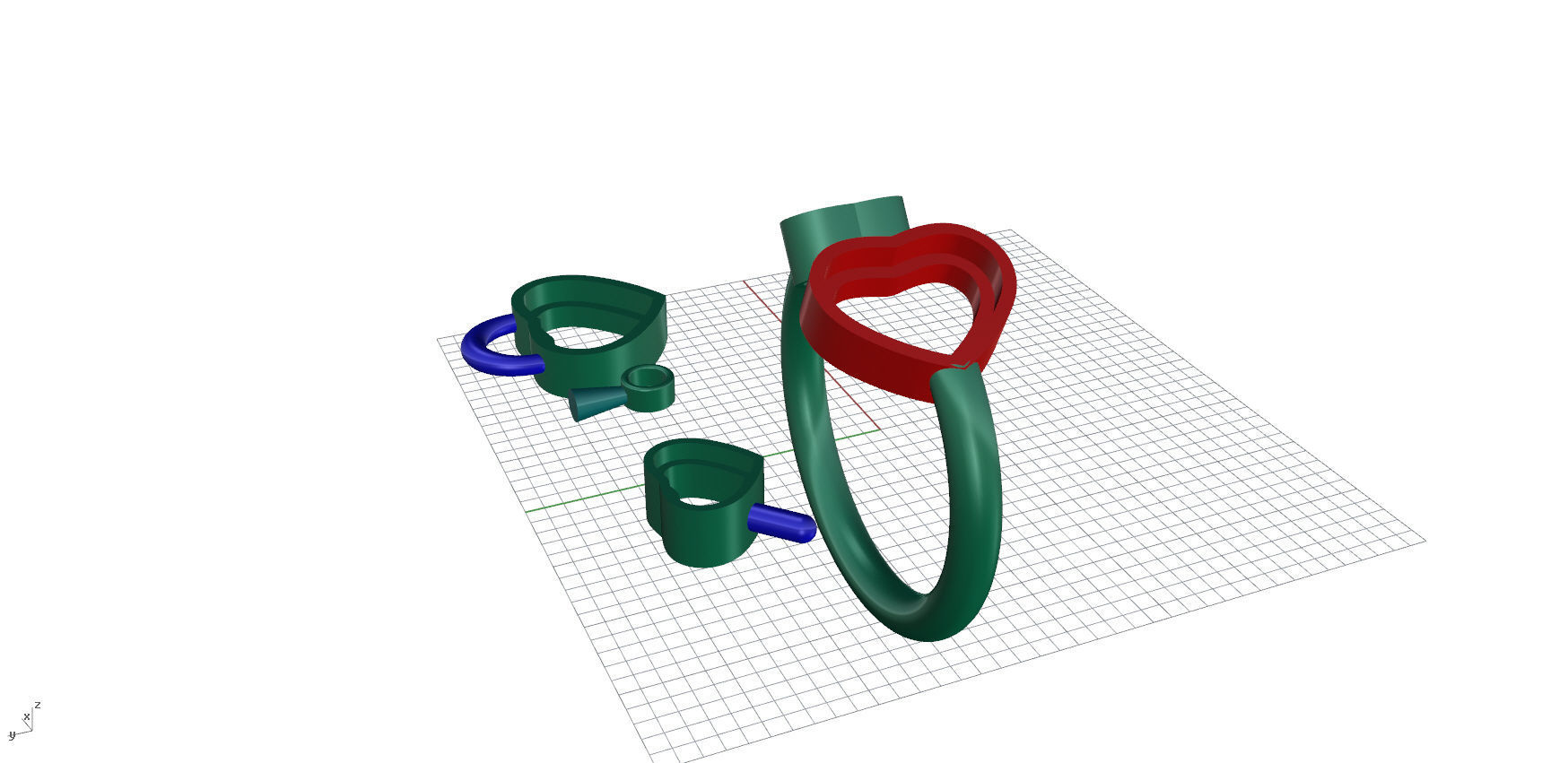 Heart Ring  3D print model_18