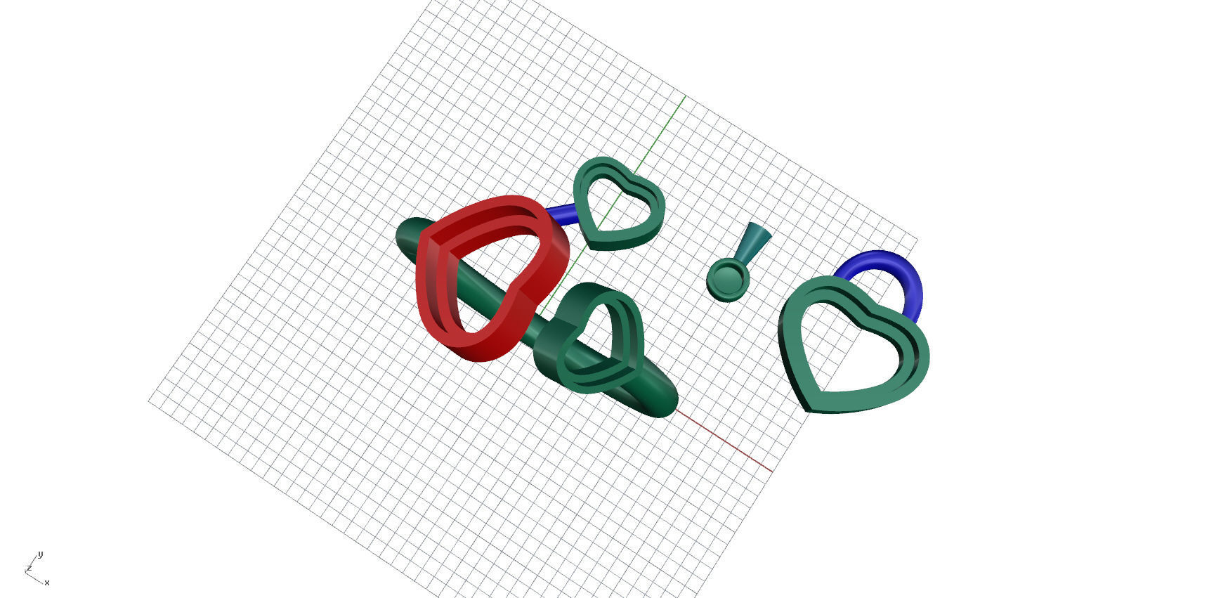 Heart Ring  3D print model_15