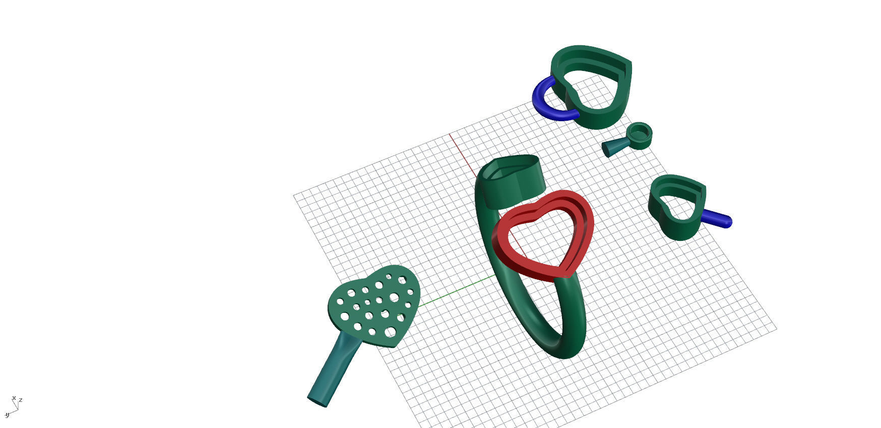 Heart Ring  3D print model_8