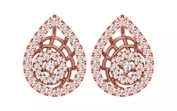 Women Earrings 3dm STL OBJ FBX Renders Details