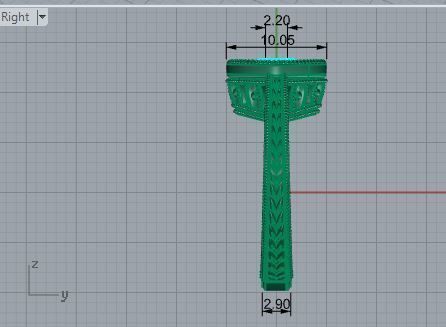 Luxurious Blue stone diamond ring 2665 3D print model 3D print model_6