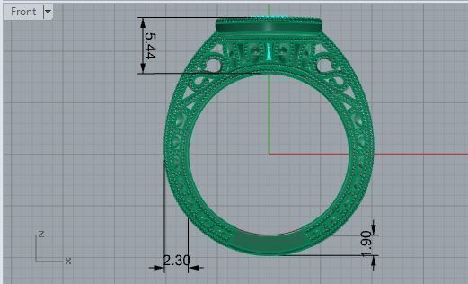 Luxurious Blue stone diamond ring 2665 3D print model 3D print model_5