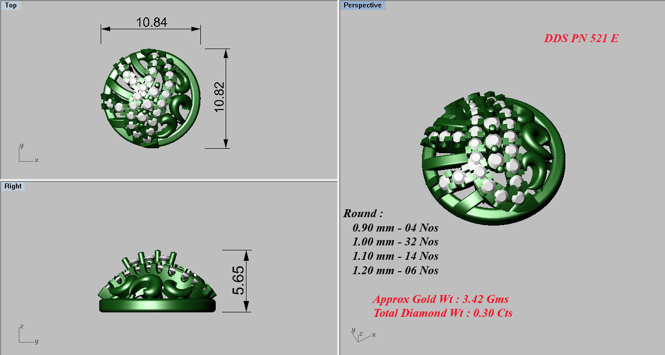 Women Stud Earrings 3dm STL OBJ FBX Renders Details 3D print model_3