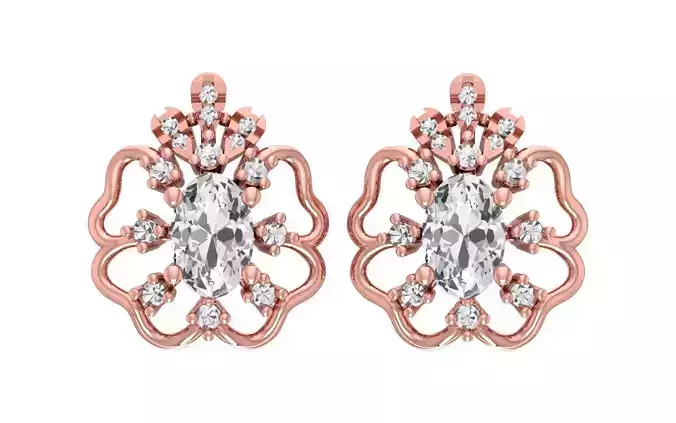 Women Earrings 3dm STL OBJ FBX Renders Details