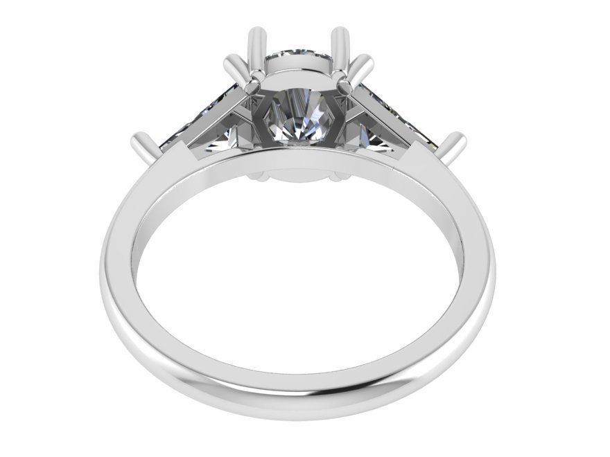 3-Stone Diamond ring 2671 3D print model 3D print model_3