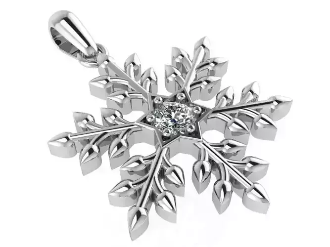  Flake Pendant 2672 3D print model 3D print model