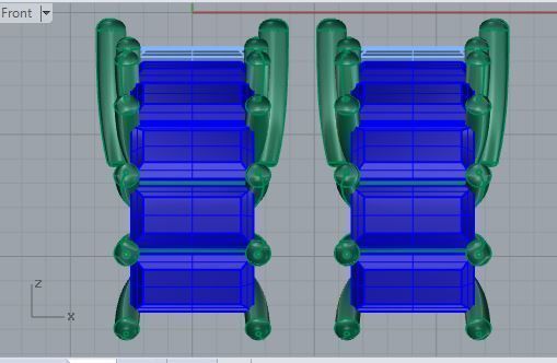 Marquise stone Earring 2680 3D print model 3D print model_5