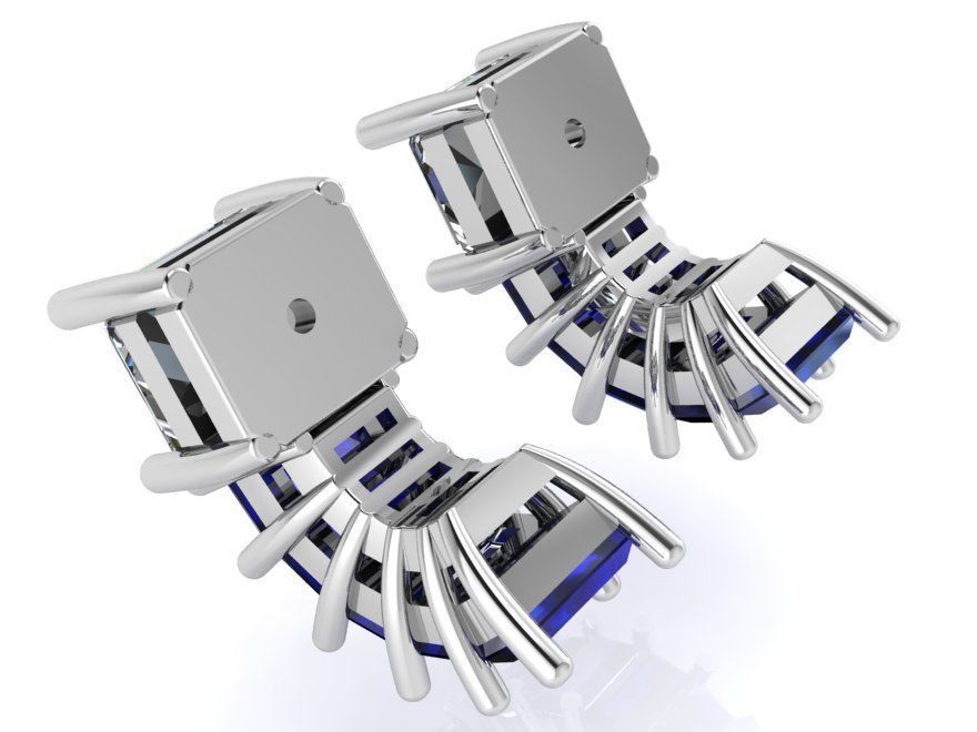 Marquise stone Earring 2680 3D print model 3D print model_3