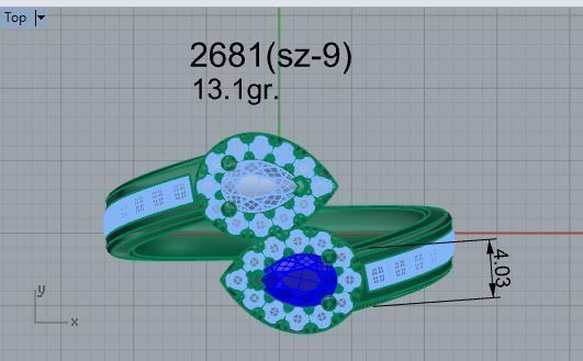 Shedding tear ring 2681 3D print model 3D print model_4