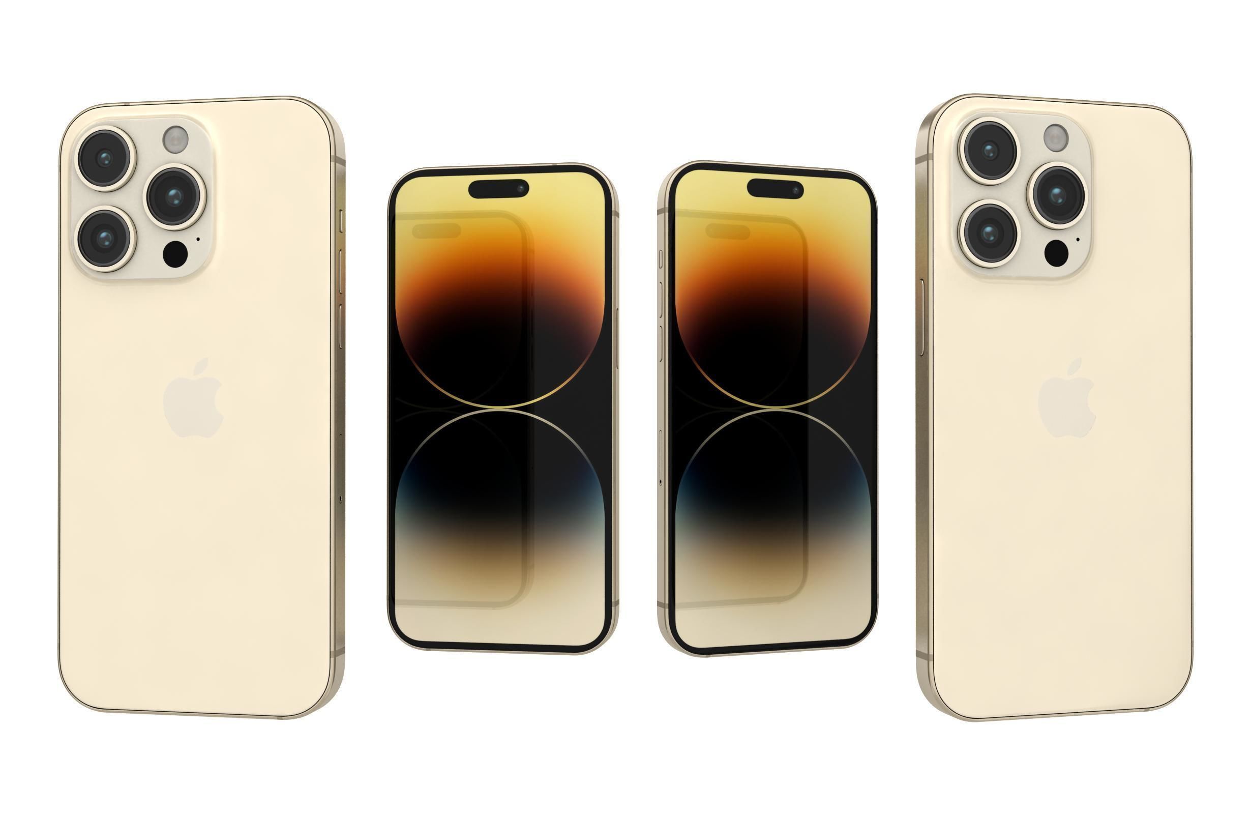 Apple iPhone 14 Pro Max All Colors Low-poly 3D model_4