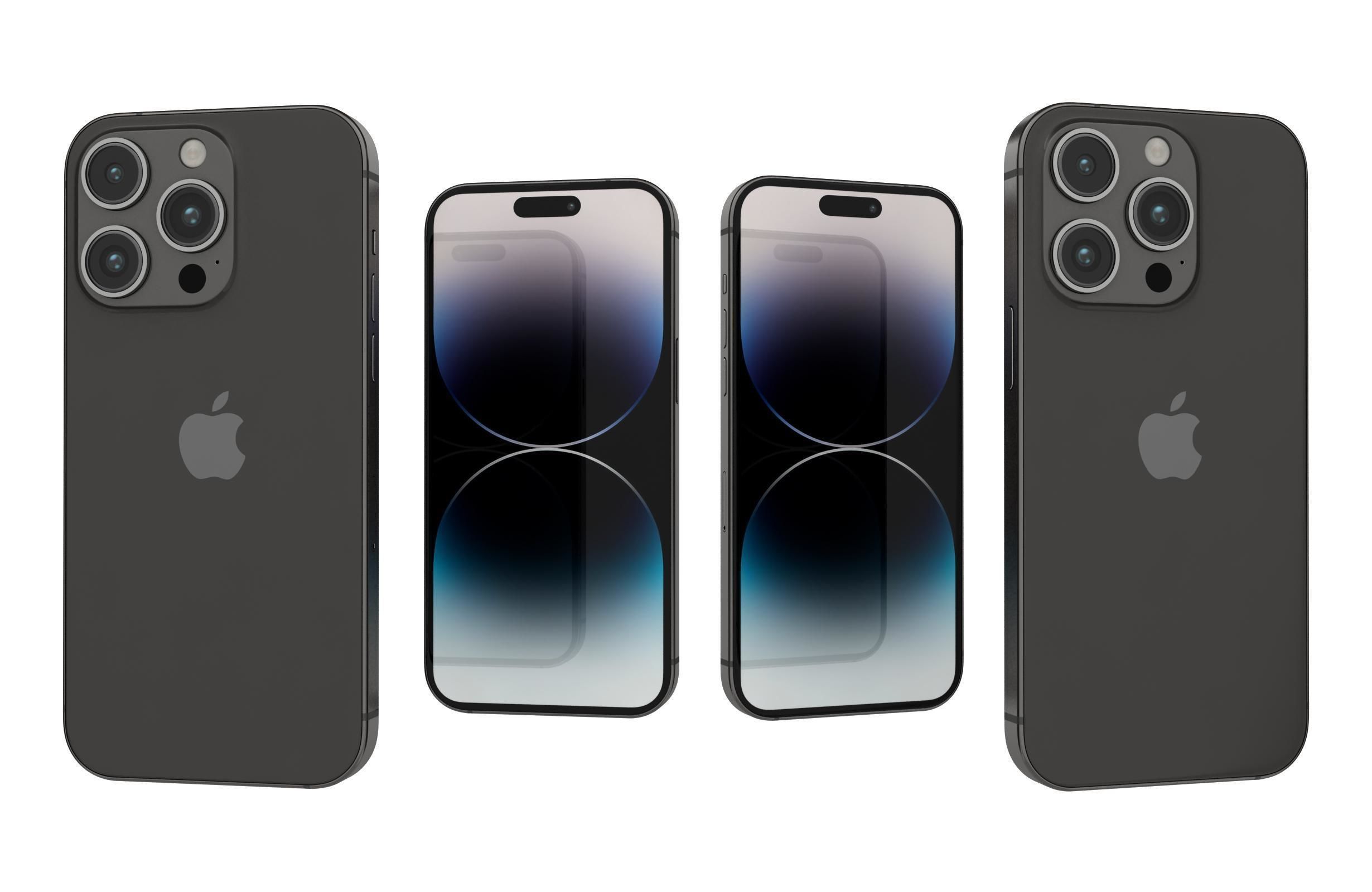 Apple iPhone 14 Pro Max All Colors Low-poly 3D model_1