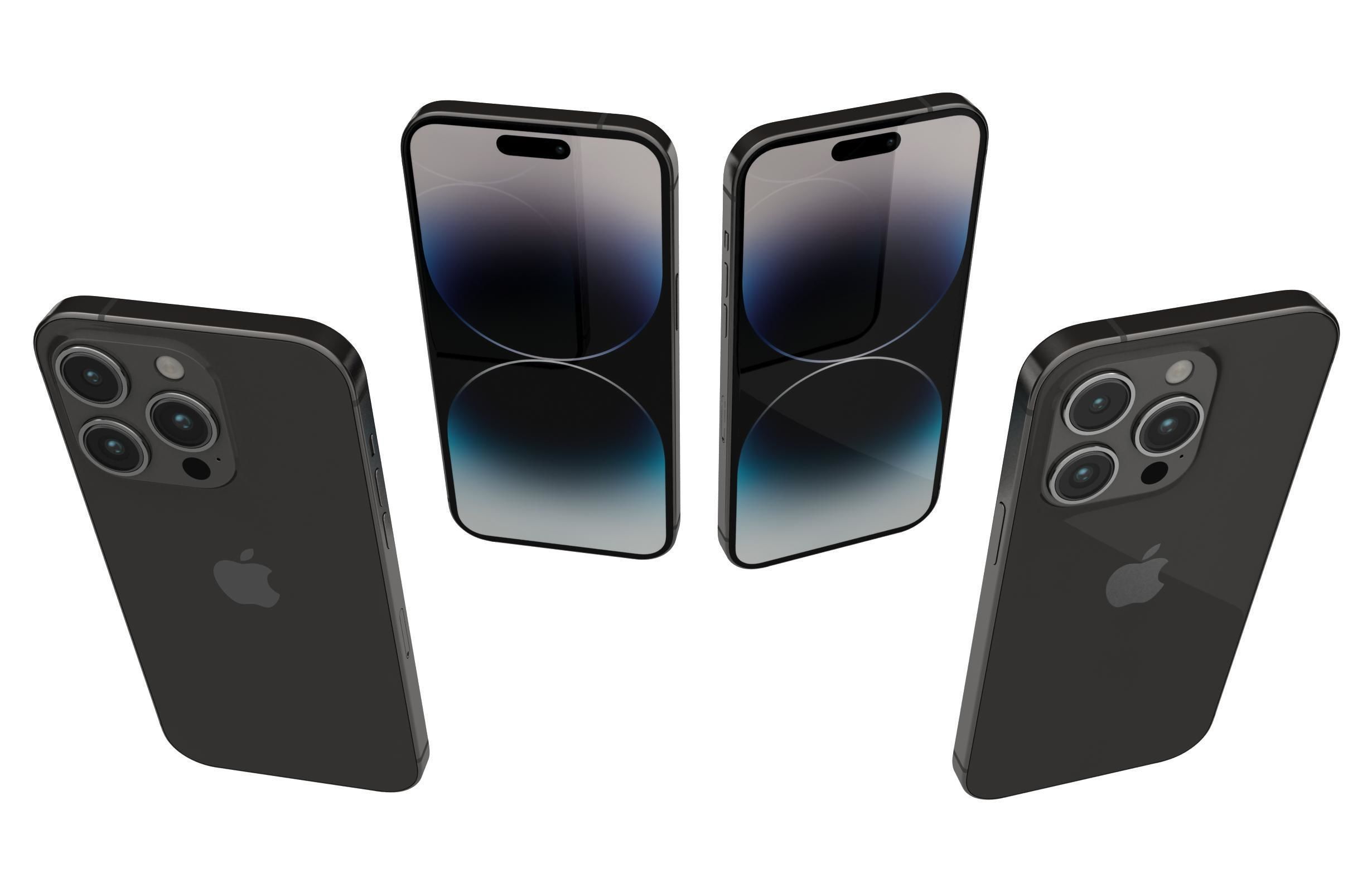 Apple iPhone 14 Pro Max All Colors Low-poly 3D model_9