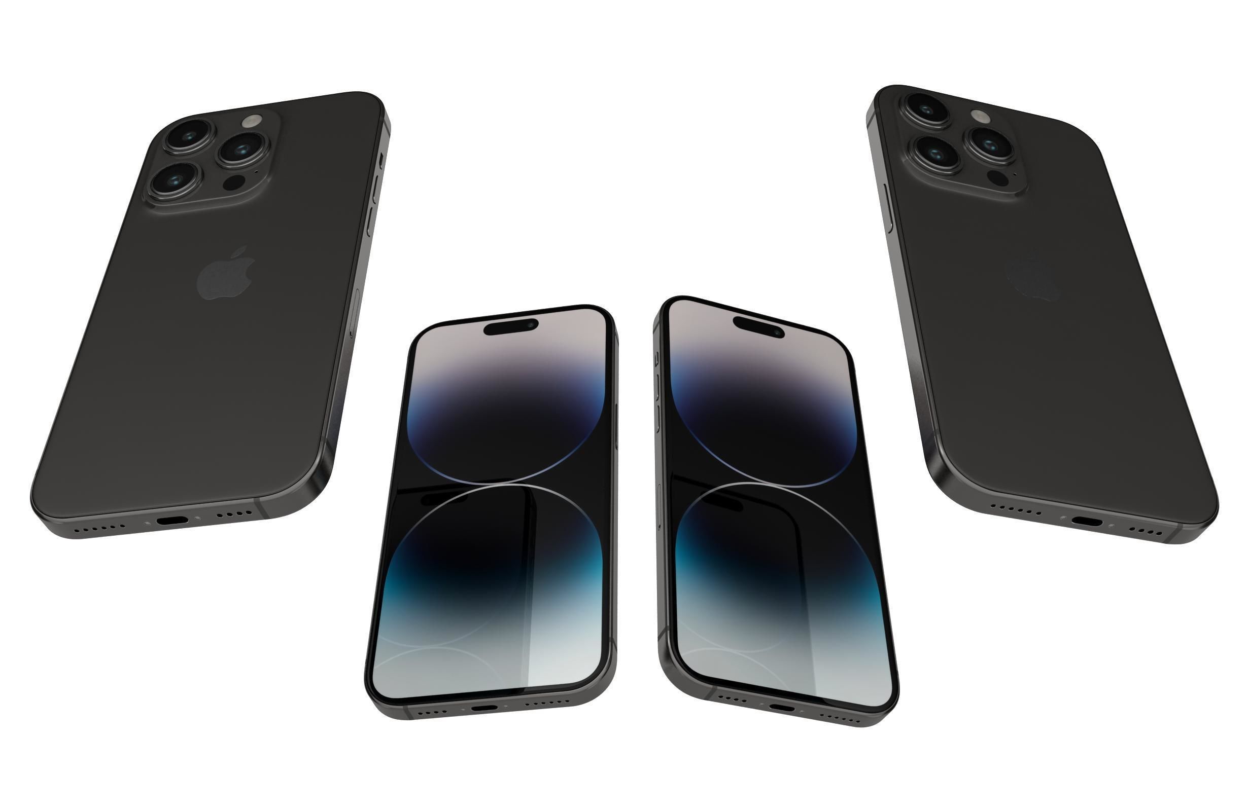 Apple iPhone 14 Pro Max All Colors Low-poly 3D model_6