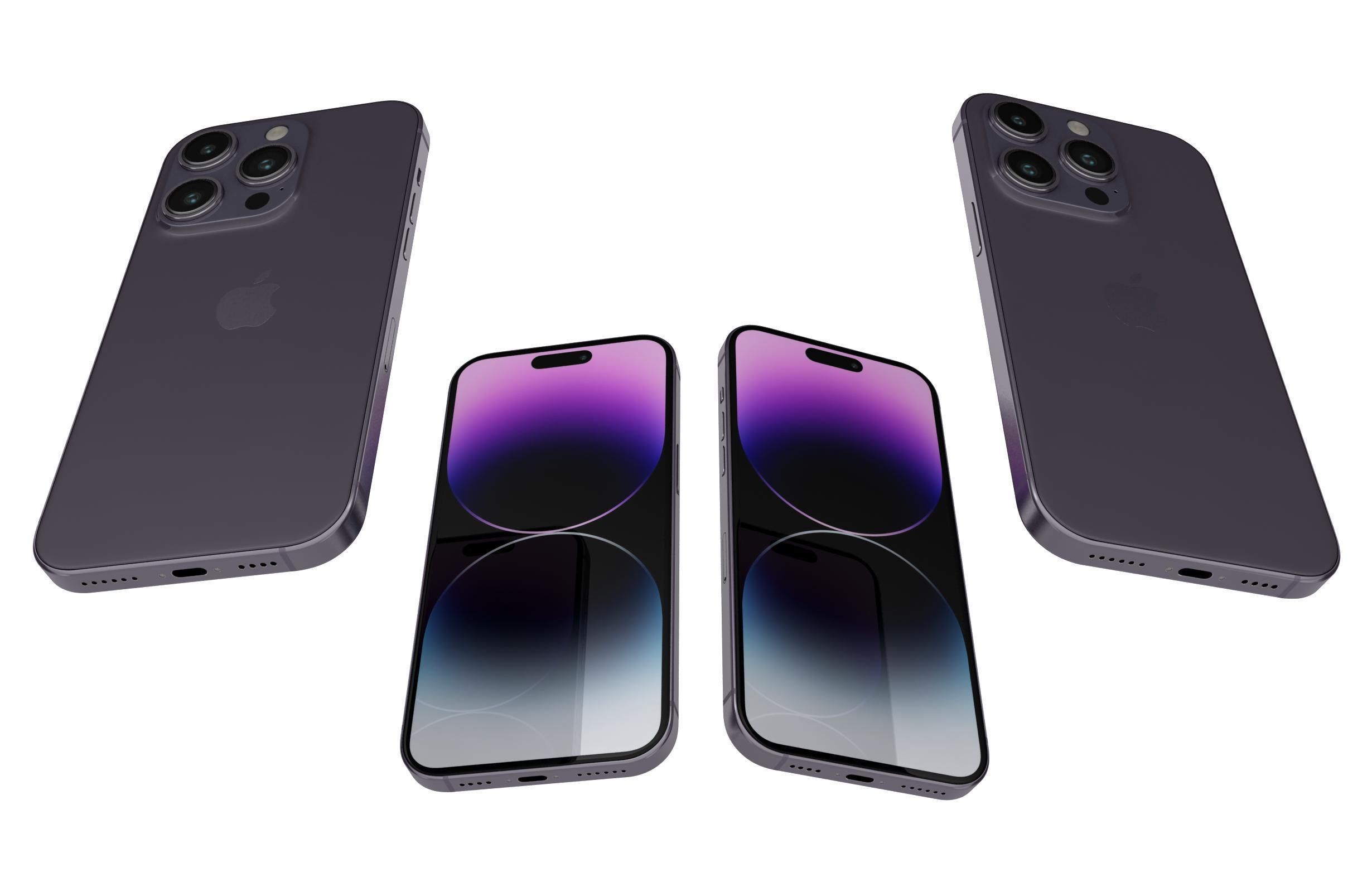 Apple iPhone 14 Pro Max All Colors Low-poly 3D model_33