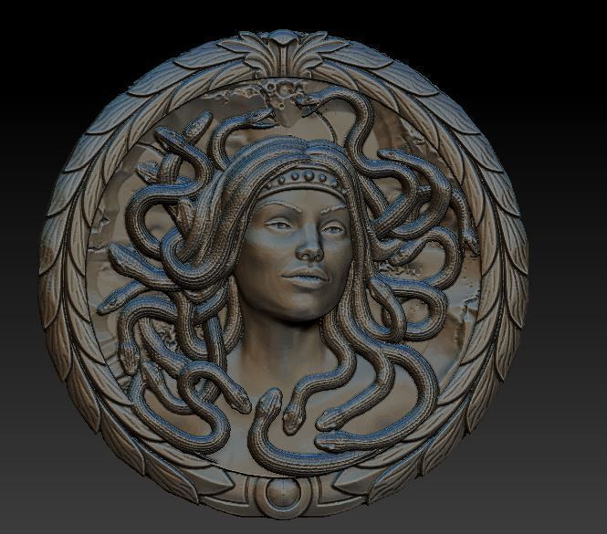 medusa pendant 3D model_1