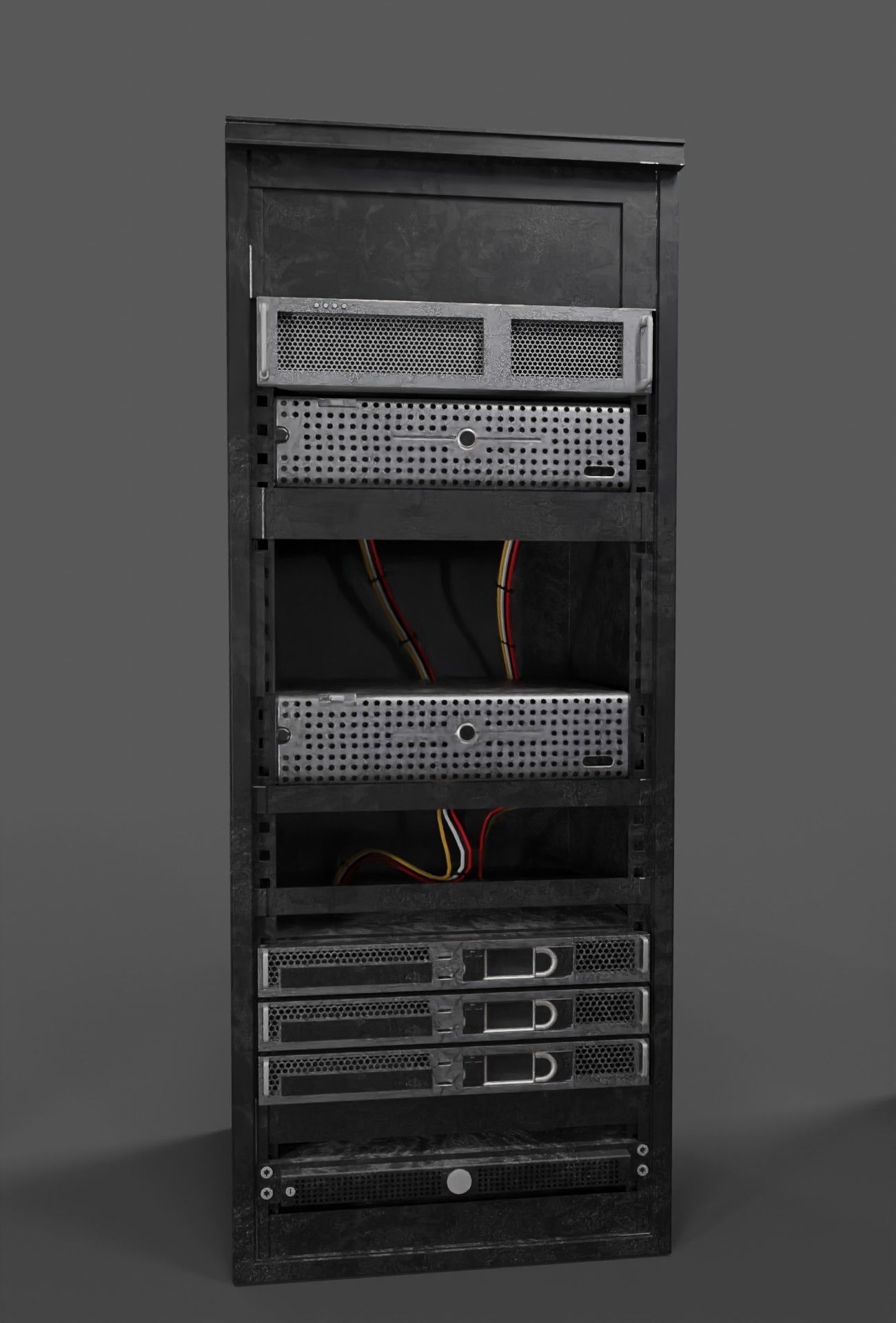 computer servers Low-poly 3D model_4