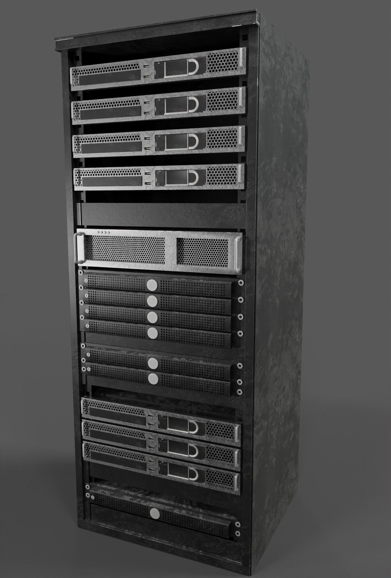 computer servers Low-poly 3D model_2