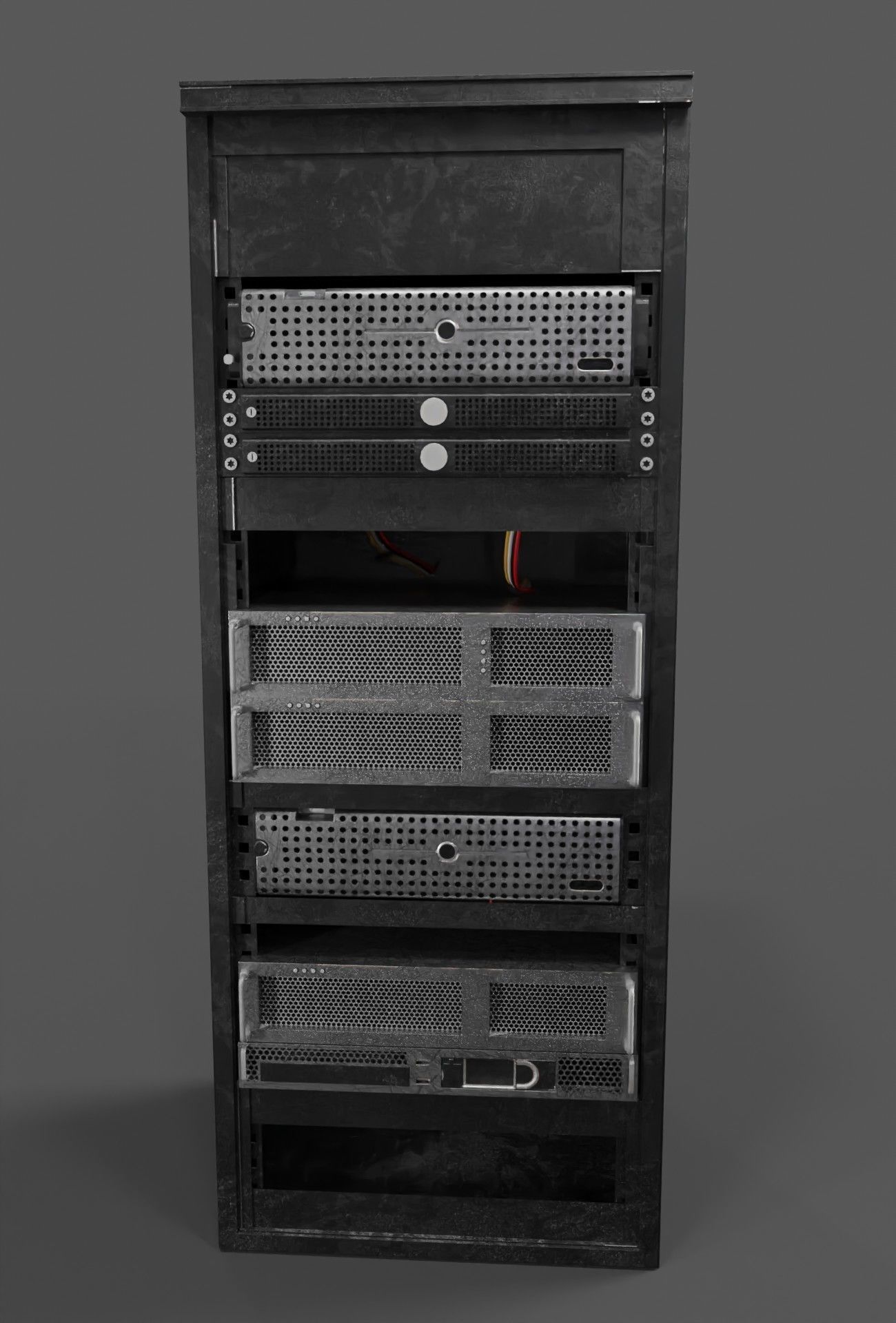 computer servers Low-poly 3D model_3