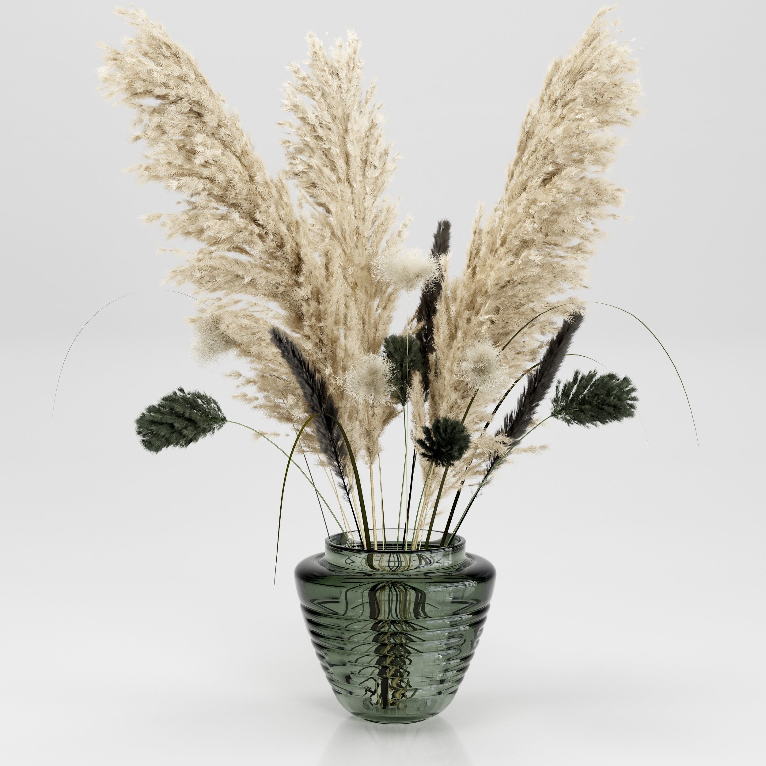  Bouquet04 dry pampas and grass 3D model_1