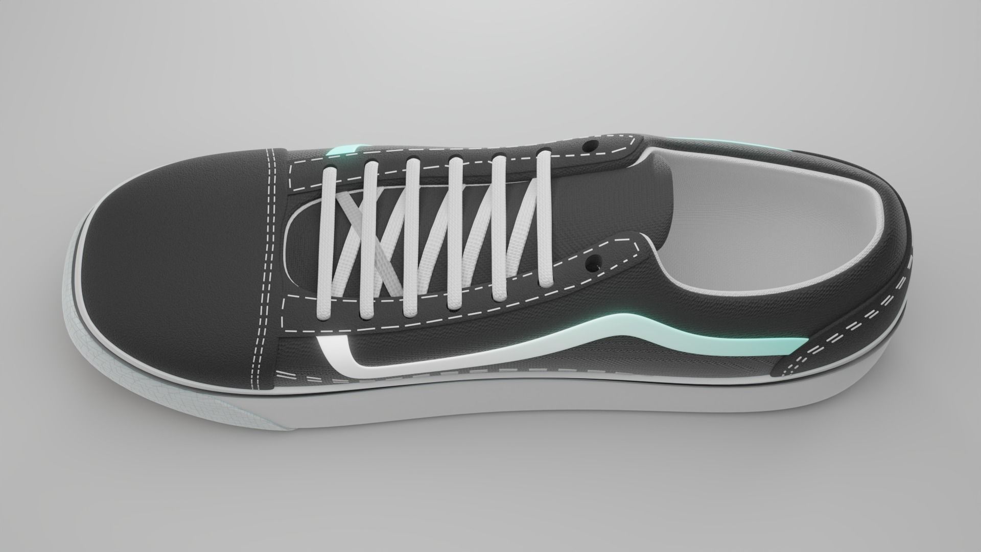 Vans shoes Low-poly 3D model_5
