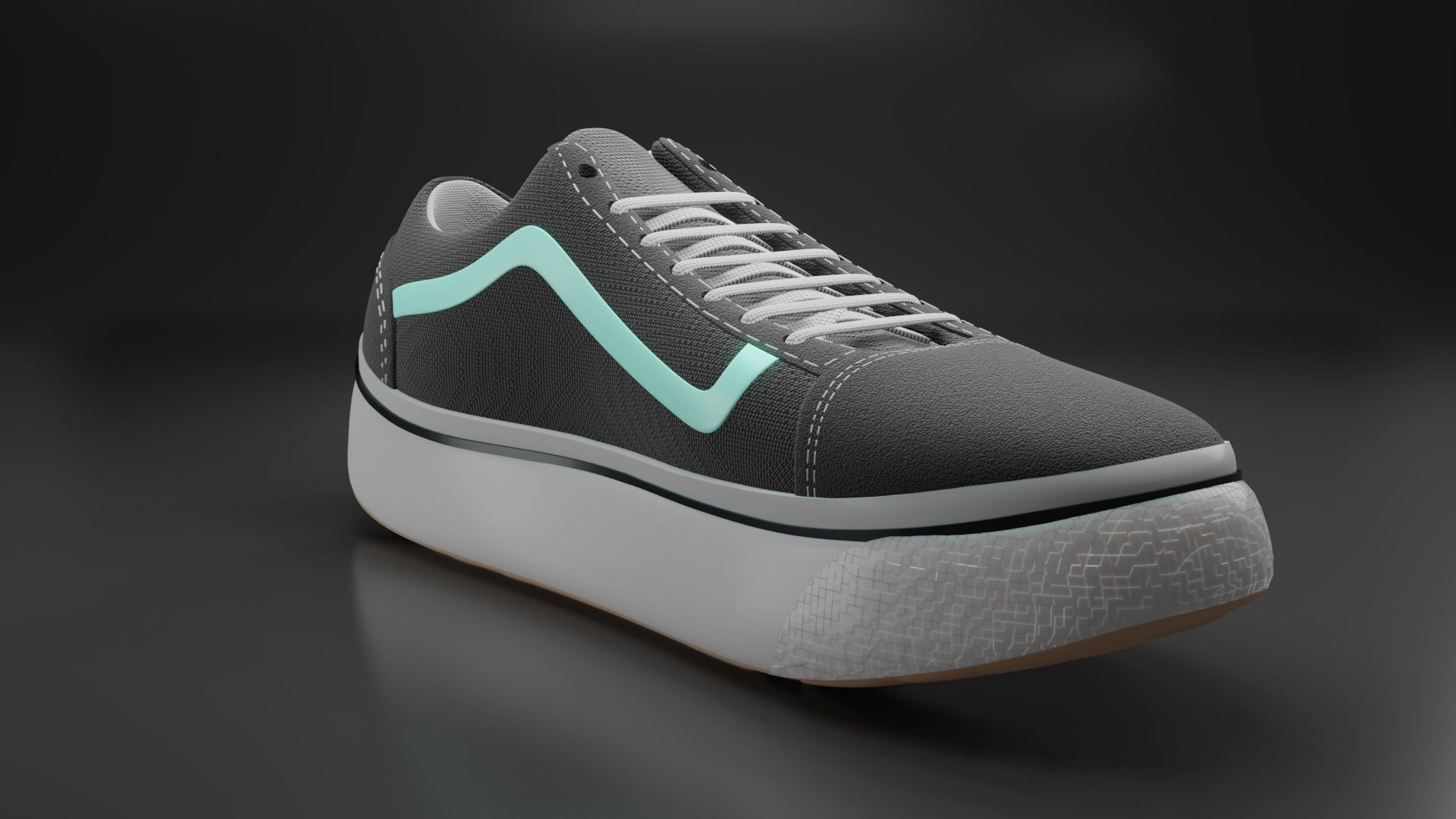 Vans shoes Low-poly 3D model_9