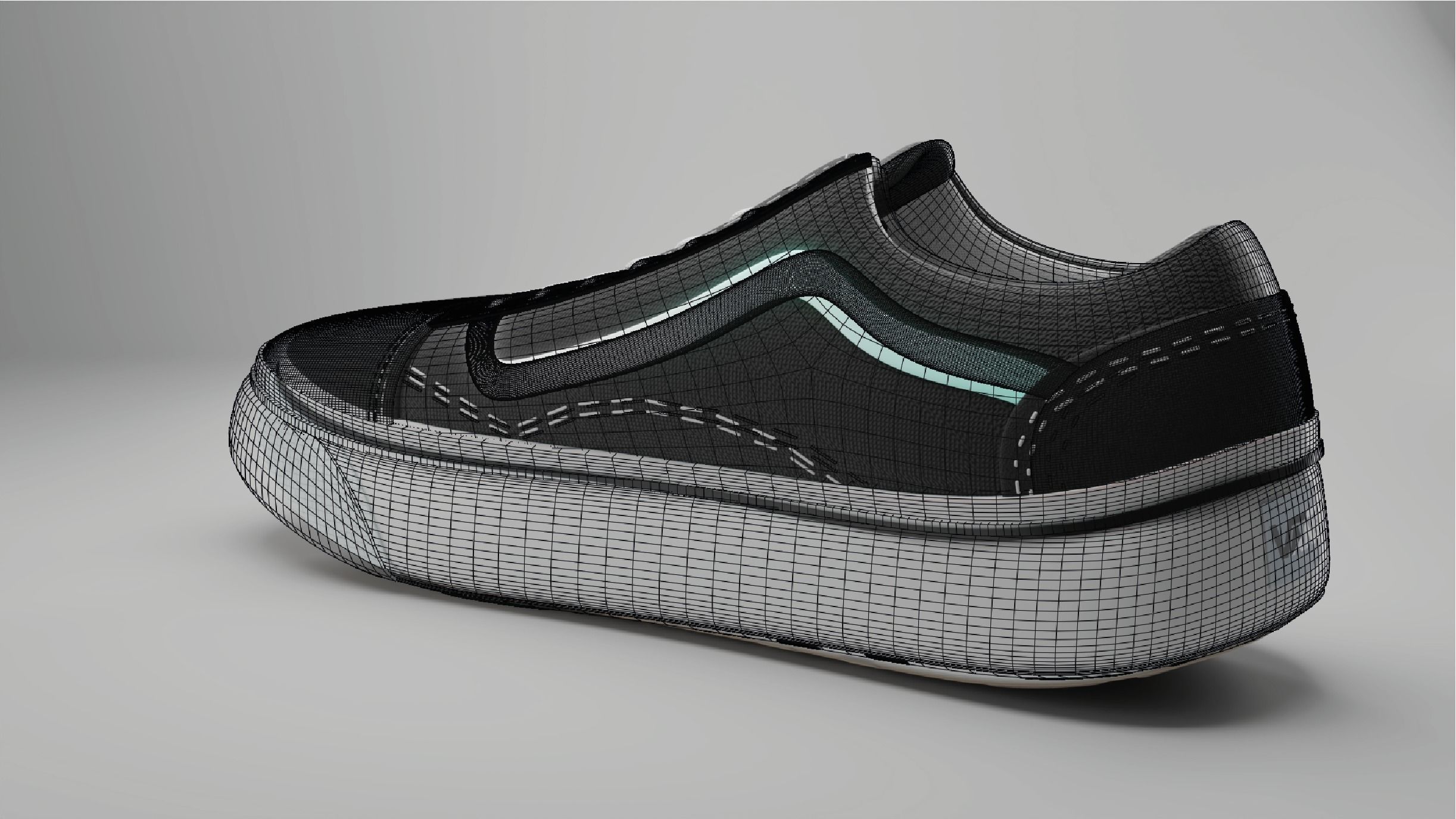 Vans shoes Low-poly 3D model_8