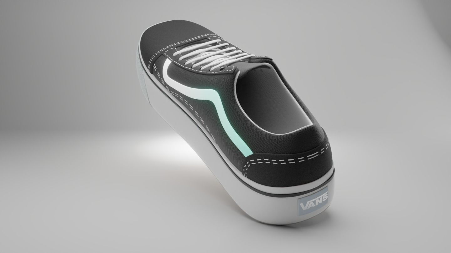 Vans shoes Low-poly 3D model_4