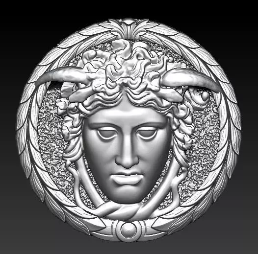medusa pendant 3D model_0