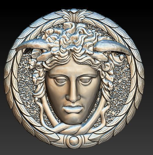 medusa pendant 3D model_1