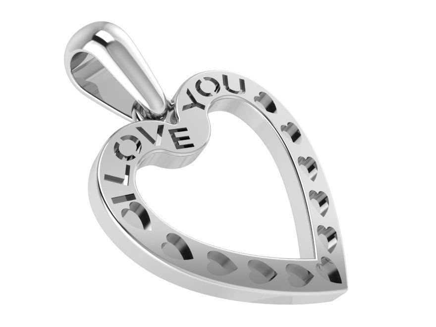 Nice Heart Pendant 2688 3D print model 3D print model_3