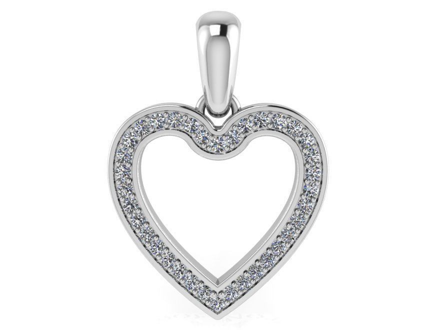 Nice Heart Pendant 2688 3D print model 3D print model_2