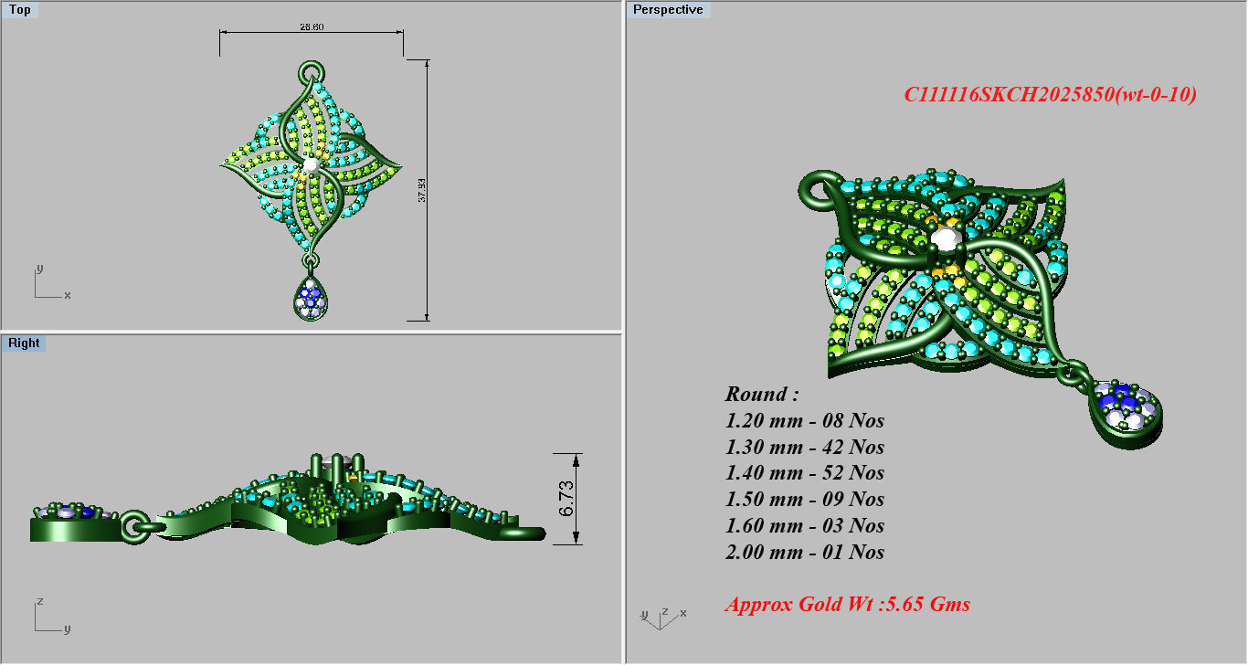 Women Pendants 3dm STL OBJ FBX Renders Details 3D print model_3