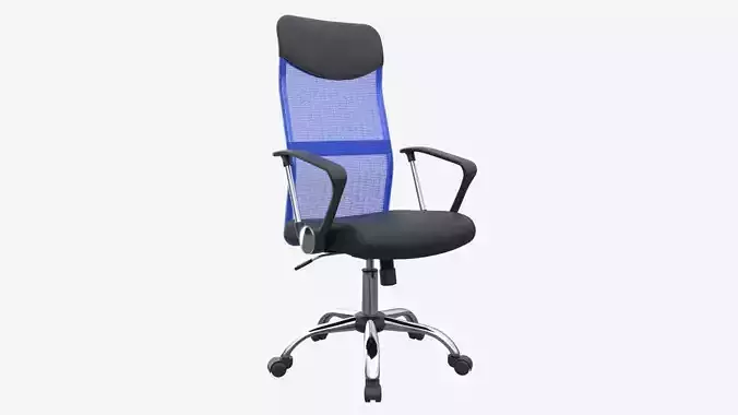 Office Chair with armrests and wheels 01