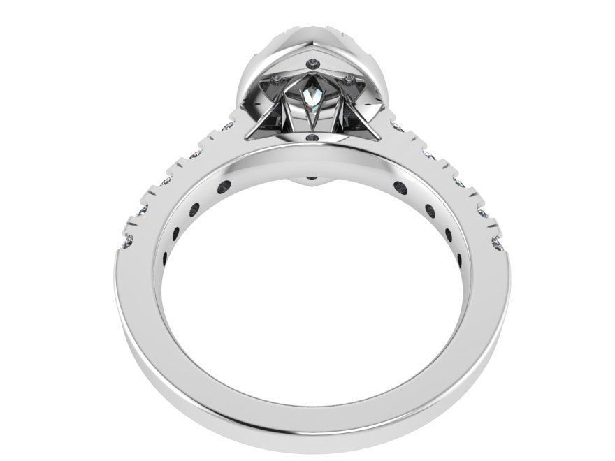 Double Halo Oval diamond ring 2692 3D print model 3D print model_3