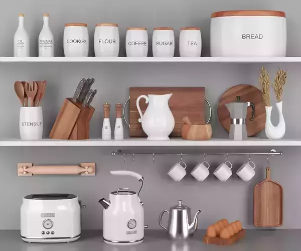 kitchen accessories 01 3D model