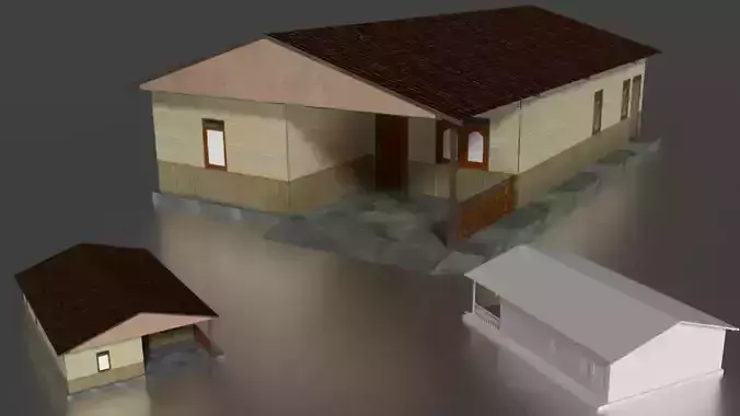 Rumah beton kayu 001-002