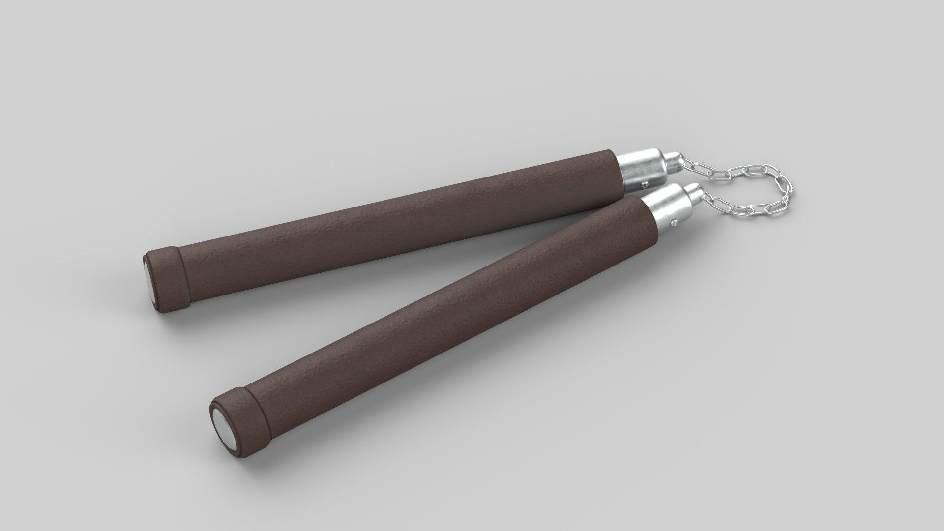 nunchucks pair of handcuffs 3D model_2