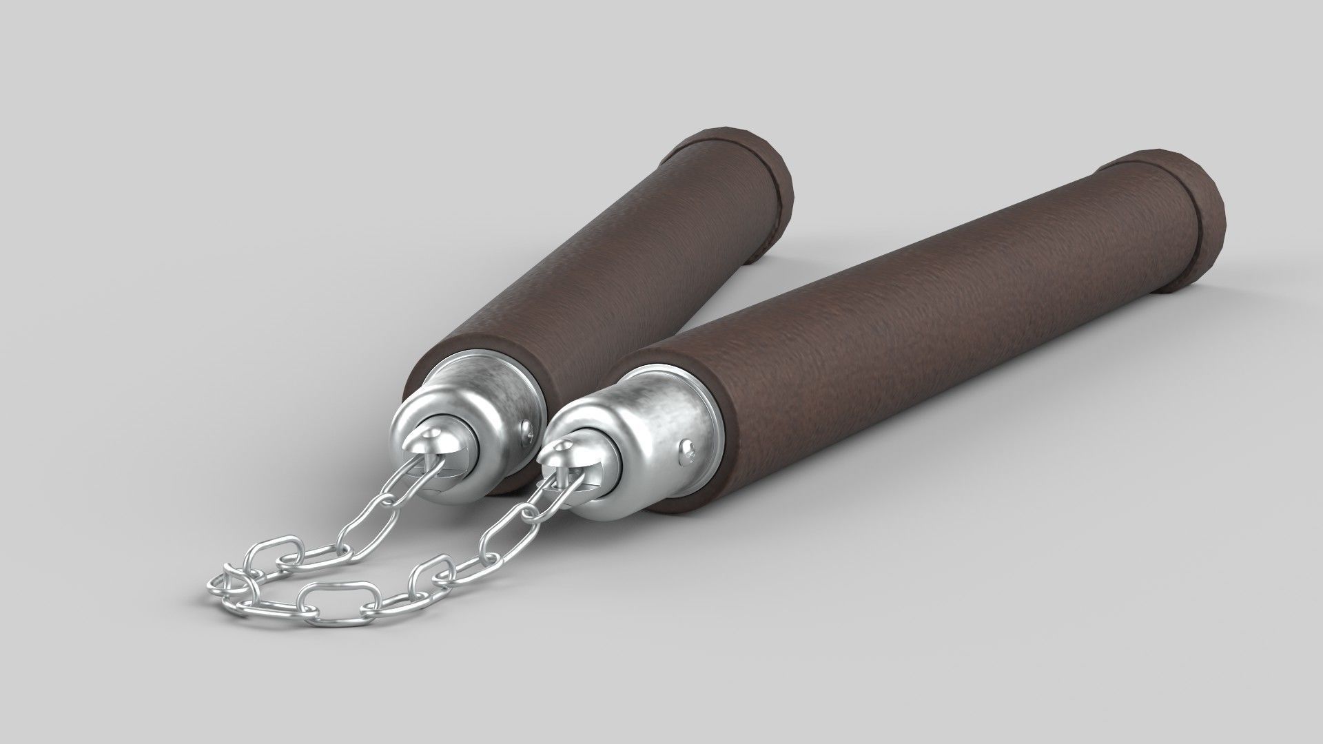 nunchucks pair of handcuffs 3D model_1