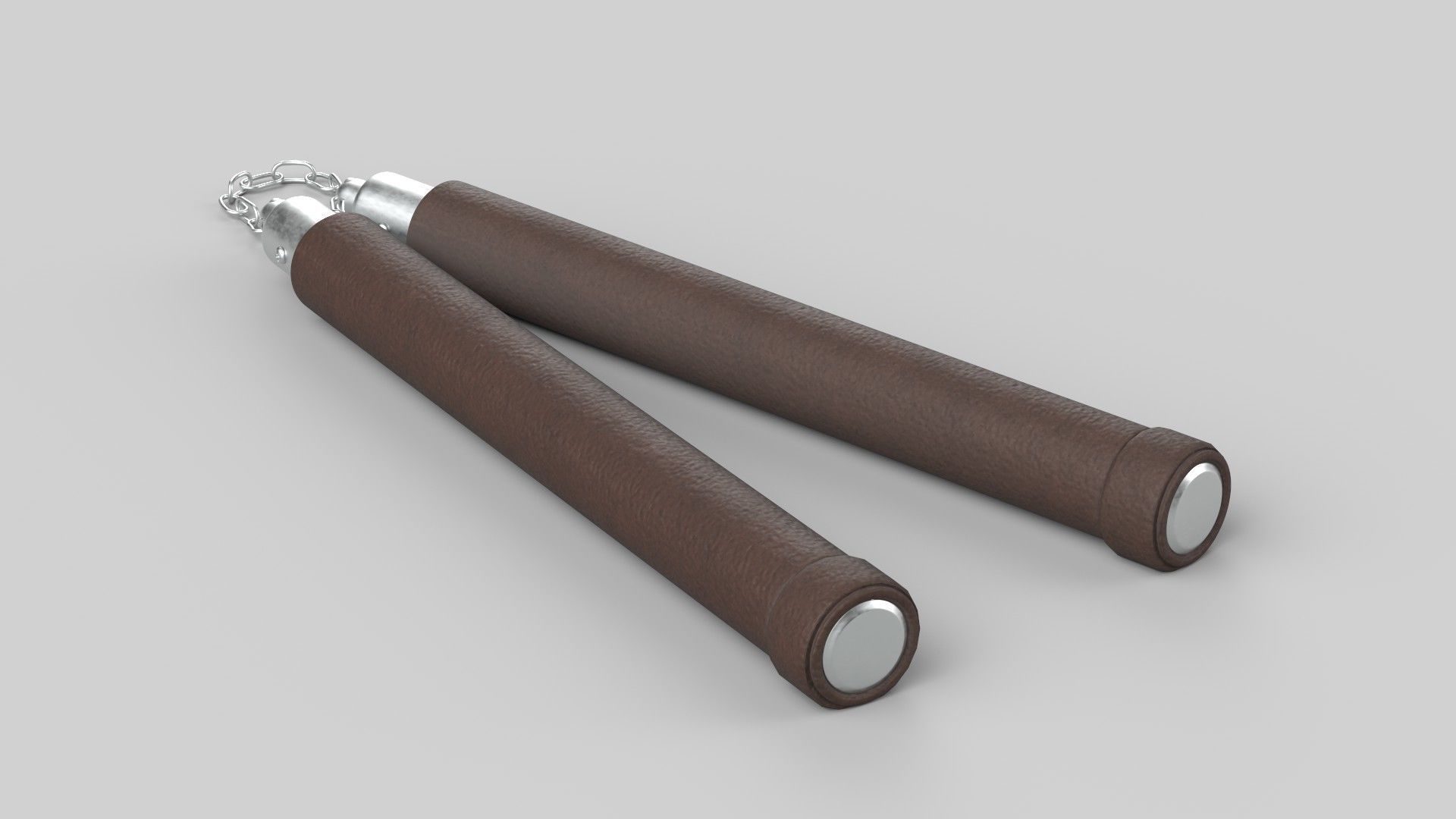 nunchucks pair of handcuffs 3D model_3