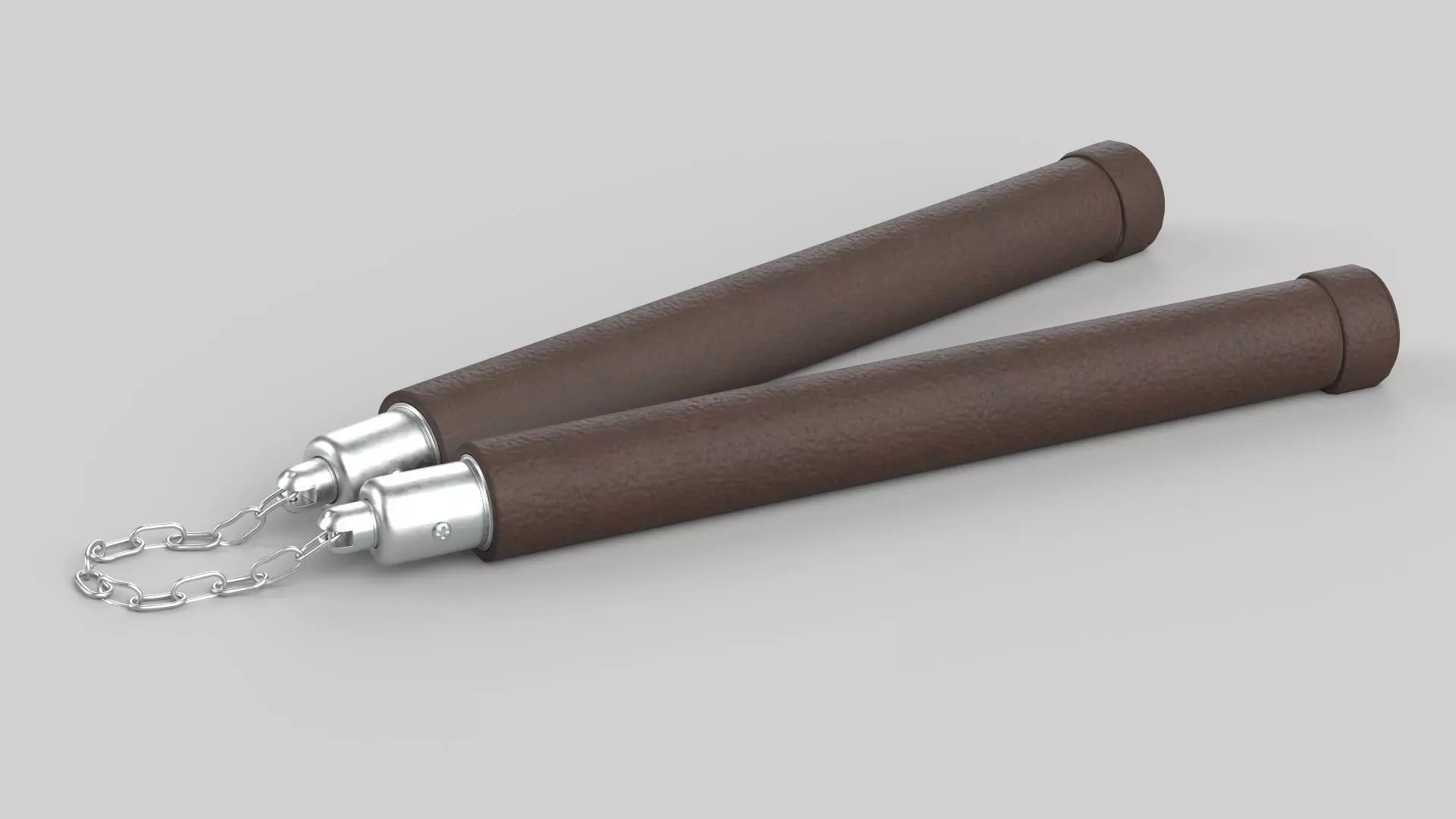 nunchucks pair of handcuffs 3D model_0