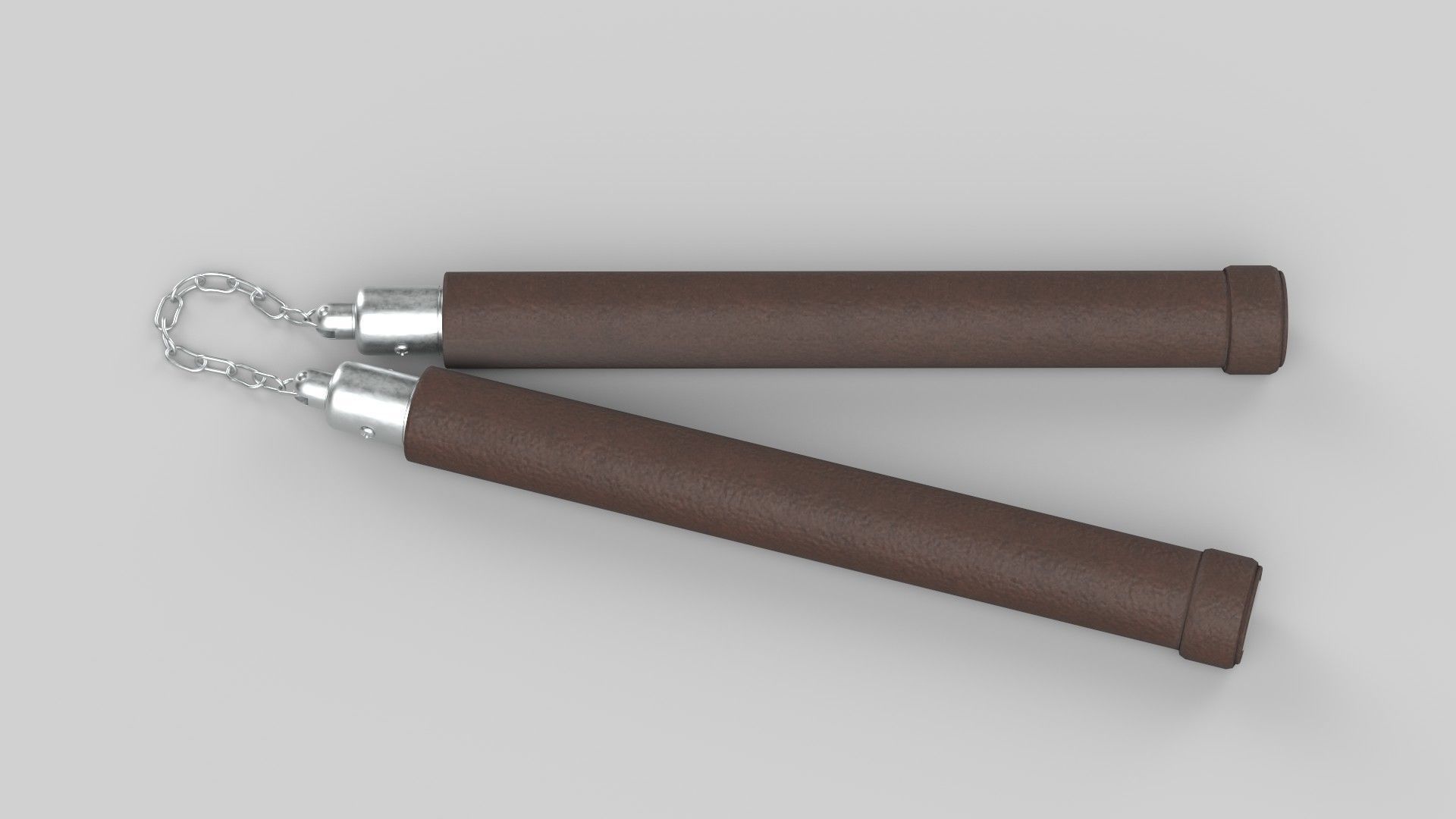 nunchucks pair of handcuffs 3D model_4