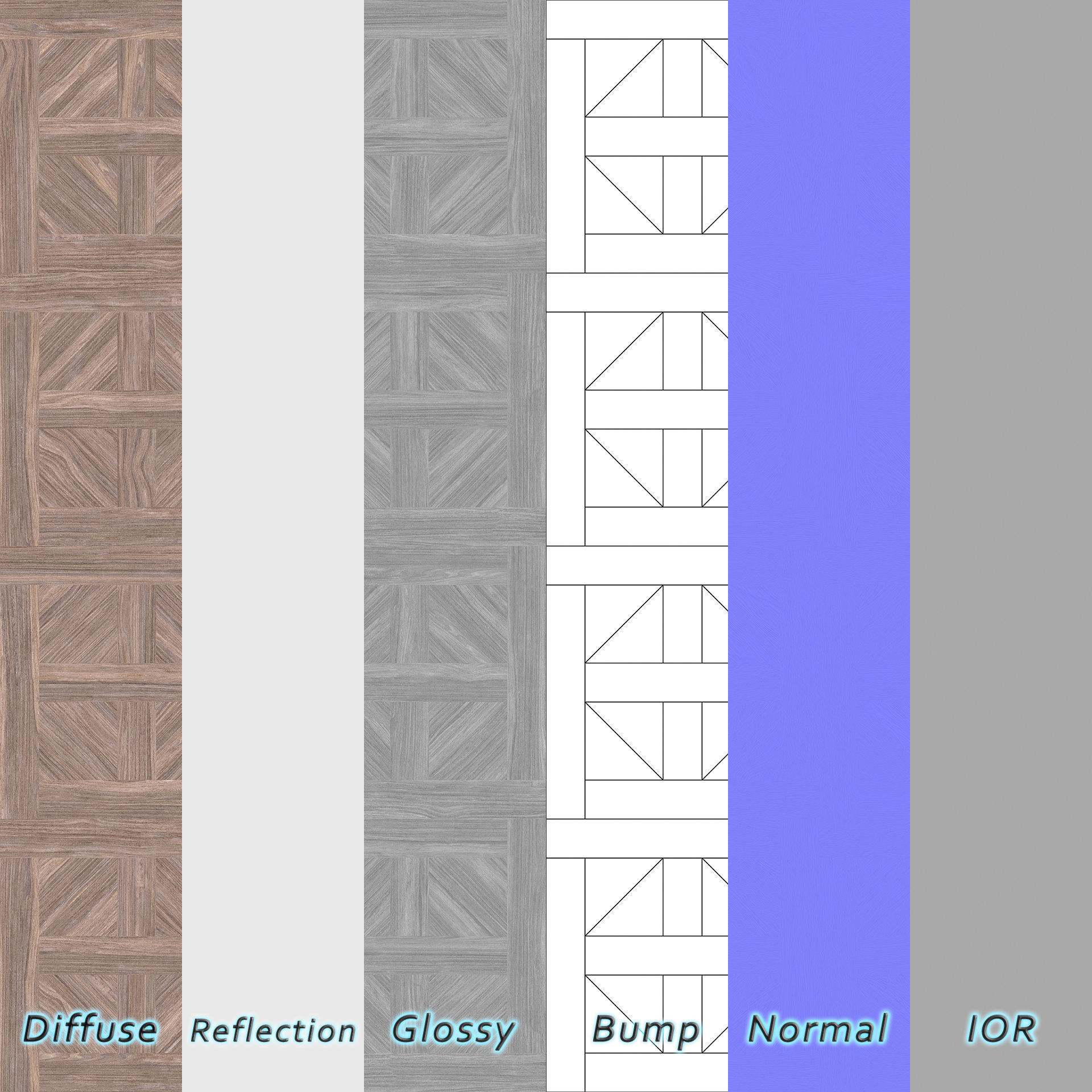 Parquet - Laminate - Wooden floor 3D model_1