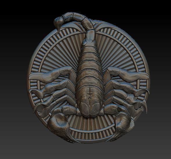 scorpion pendant 3D model_1