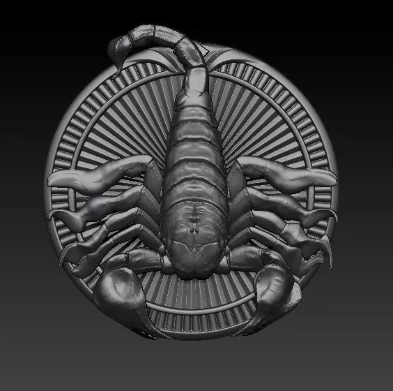 scorpion pendant 3D model_0