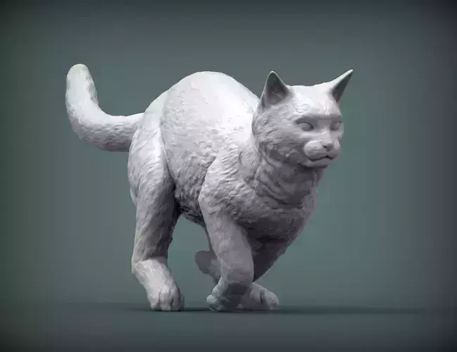 running cat 3D print model