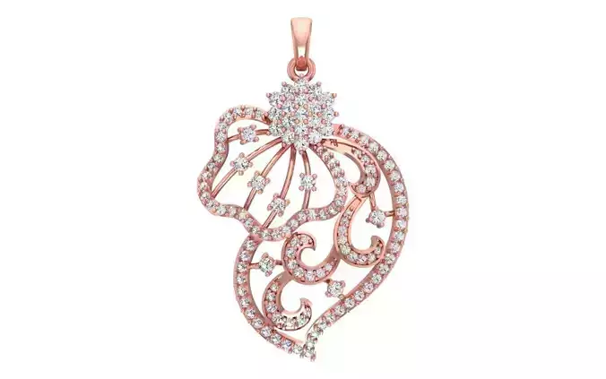 Women Pendants 3dm STL OBJ FBX Renders Details